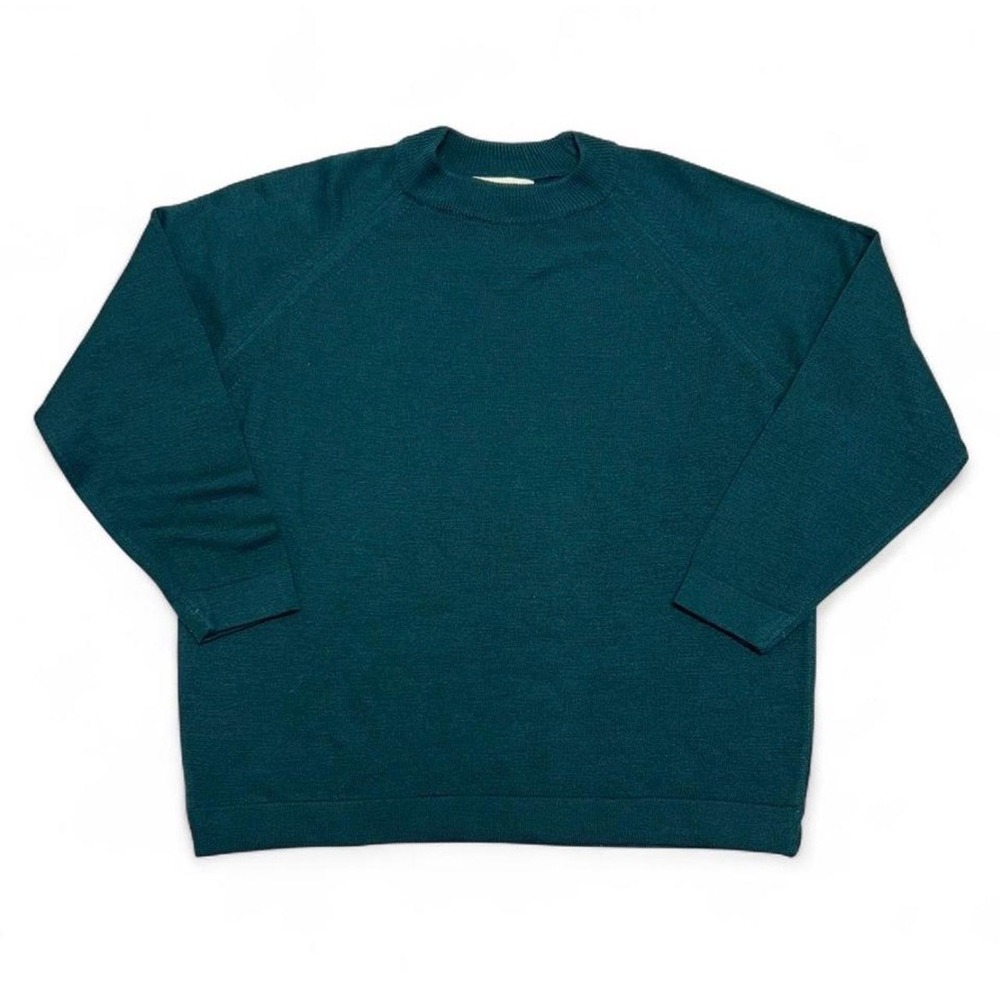Vintage Pendleton 100% Virgin Wool Crewneck Sweater Teal Green size 40 - Picture 1 of 7